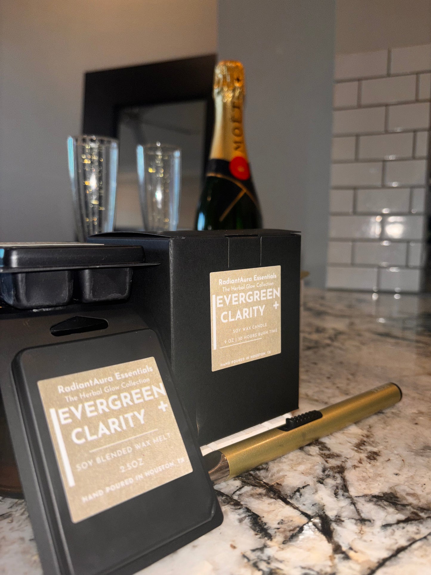 RAE: The Herbal Glow Collection: Evergreen + Clarity Soy Blended Candle