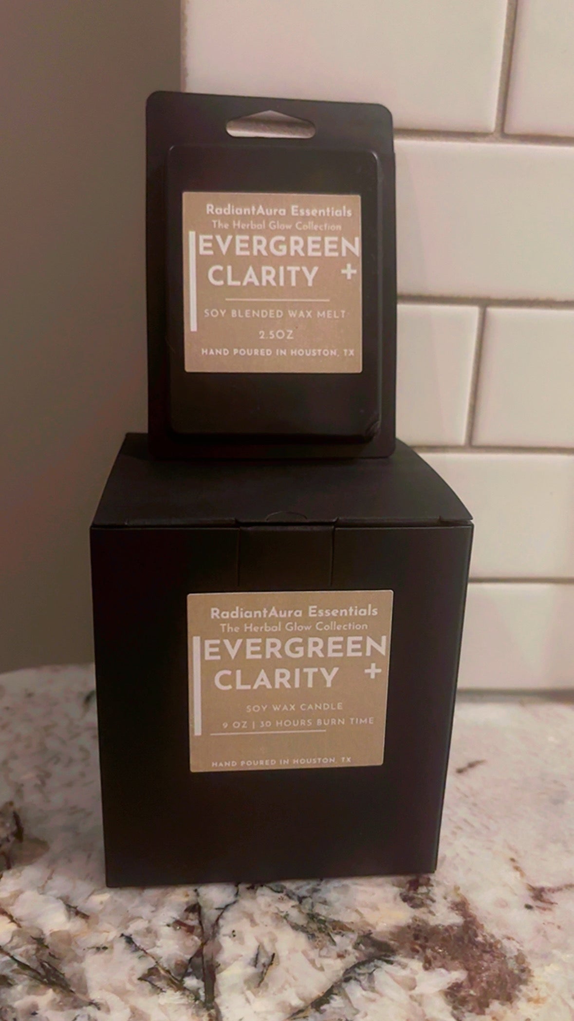 RAE: The Herbal Glow Collection: Evergreen + Clarity Soy Wax Melts